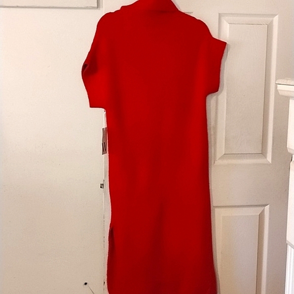 Worthington Woman's Goji Berry Scoop Neck Midi Dress With Side Slit, Size: XS - Picture 9 of 10